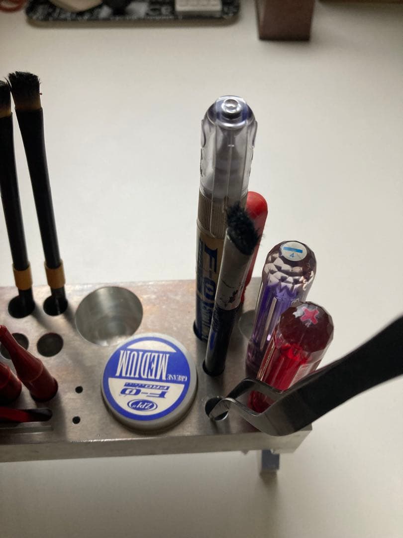 リールメンテナンス台　精密ドライバー リールオイル などの収納に　ステンレス