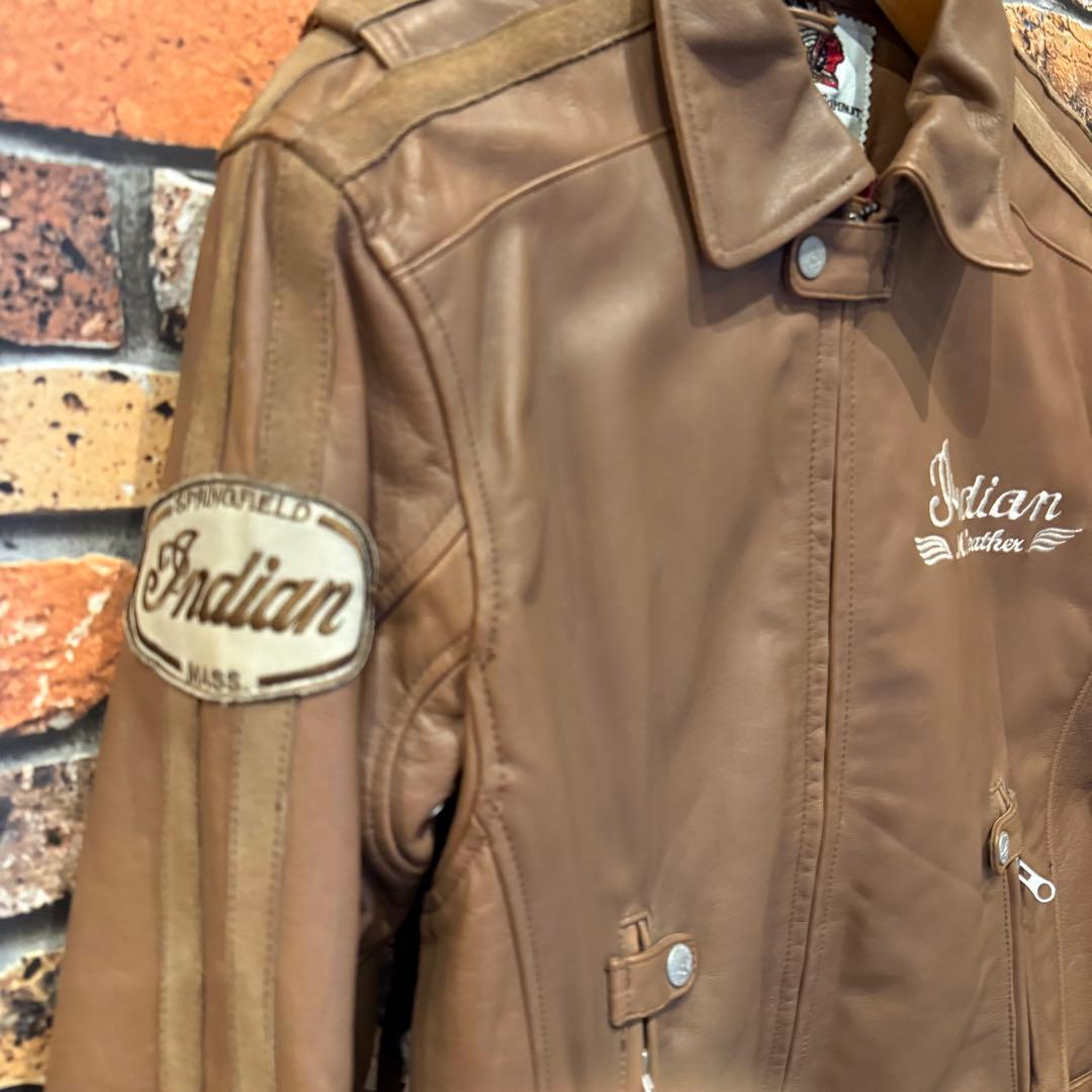 ￼ Indian Motorcycleレザージャケット　ブラウン　サイズM
