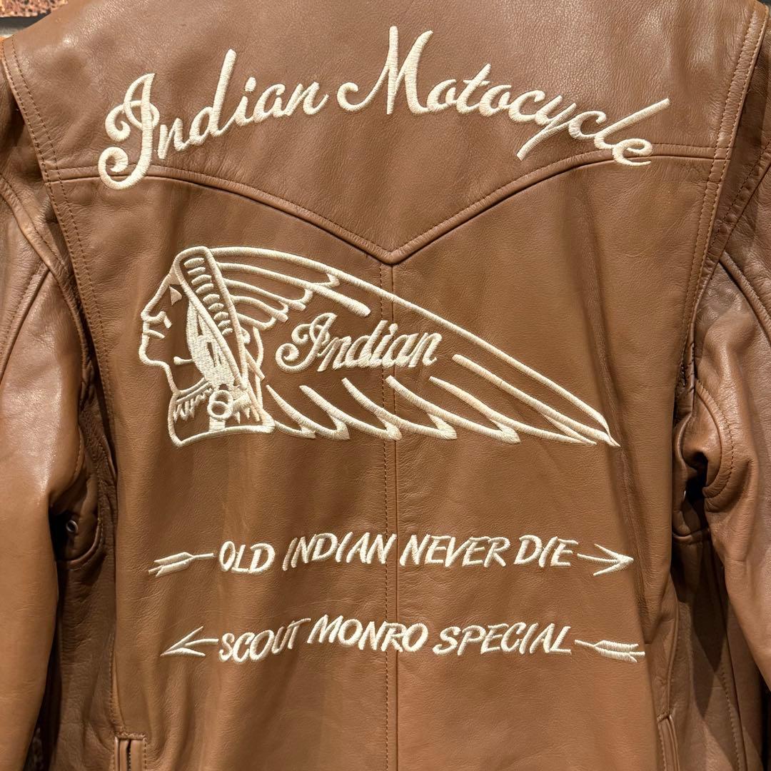 ￼ Indian Motorcycleレザージャケット　ブラウン　サイズM