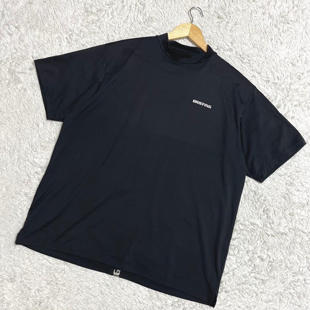 ✨未使用級✨BRIEFING ゴルフウェア 半袖 モックネック 背面ロゴ L
