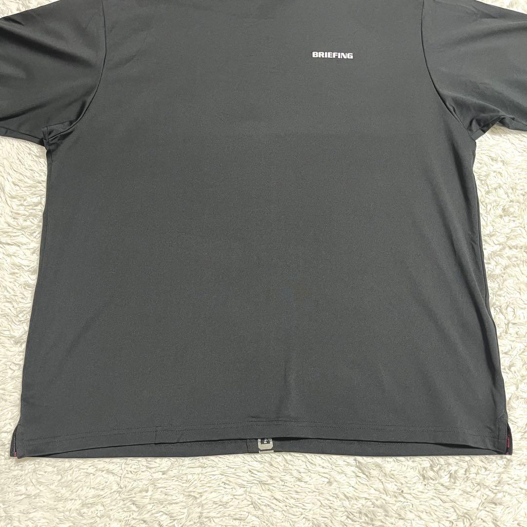 ✨未使用級✨BRIEFING ゴルフウェア 半袖 モックネック 背面ロゴ L