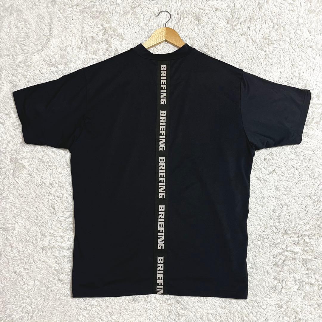 ✨未使用級✨BRIEFING ゴルフウェア 半袖 モックネック 背面ロゴ L
