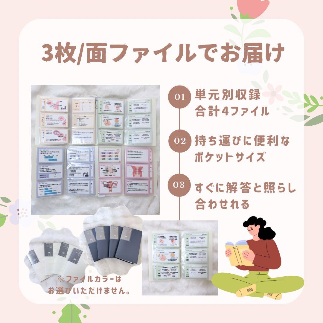 最新版｜助産師学校受験｜基礎対策カード｜713問236枚｜ファイル付き