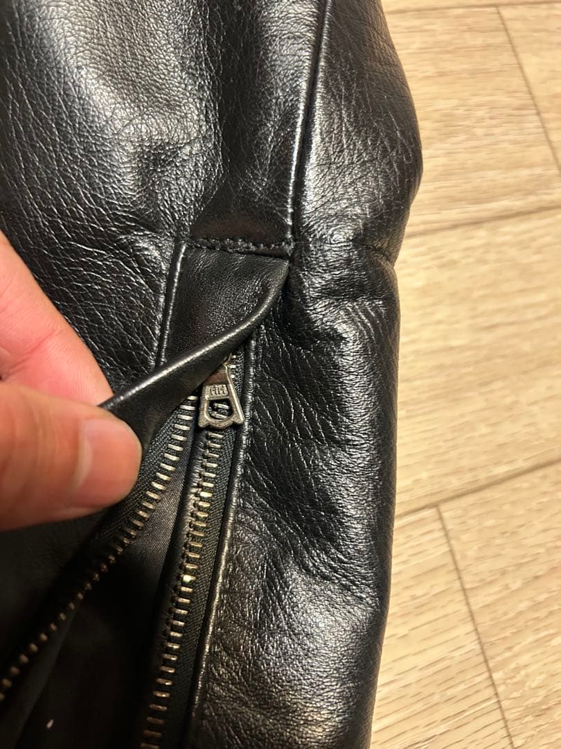 ホースレザーコート　日本製　ririジップ