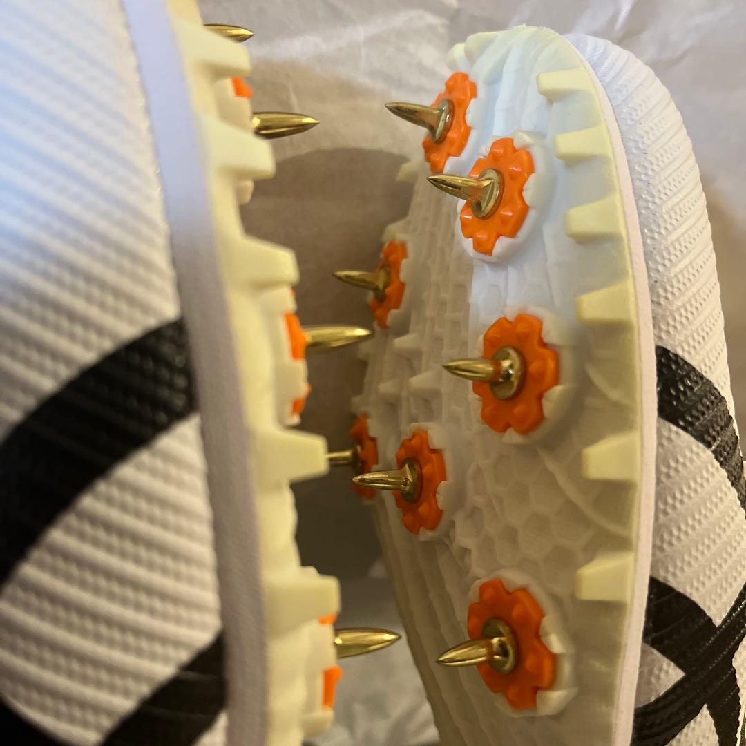 【未使用】ASICS スパイクシューズ ホワイト/ブラック　27.5cm