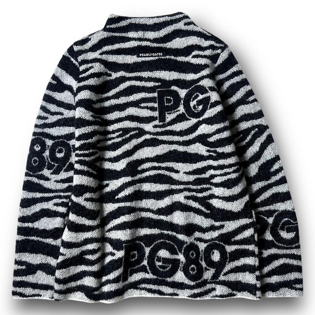 0 パーリーゲイツ 日本製 モヘヤ混 ハイネック 長袖 ニット セーター