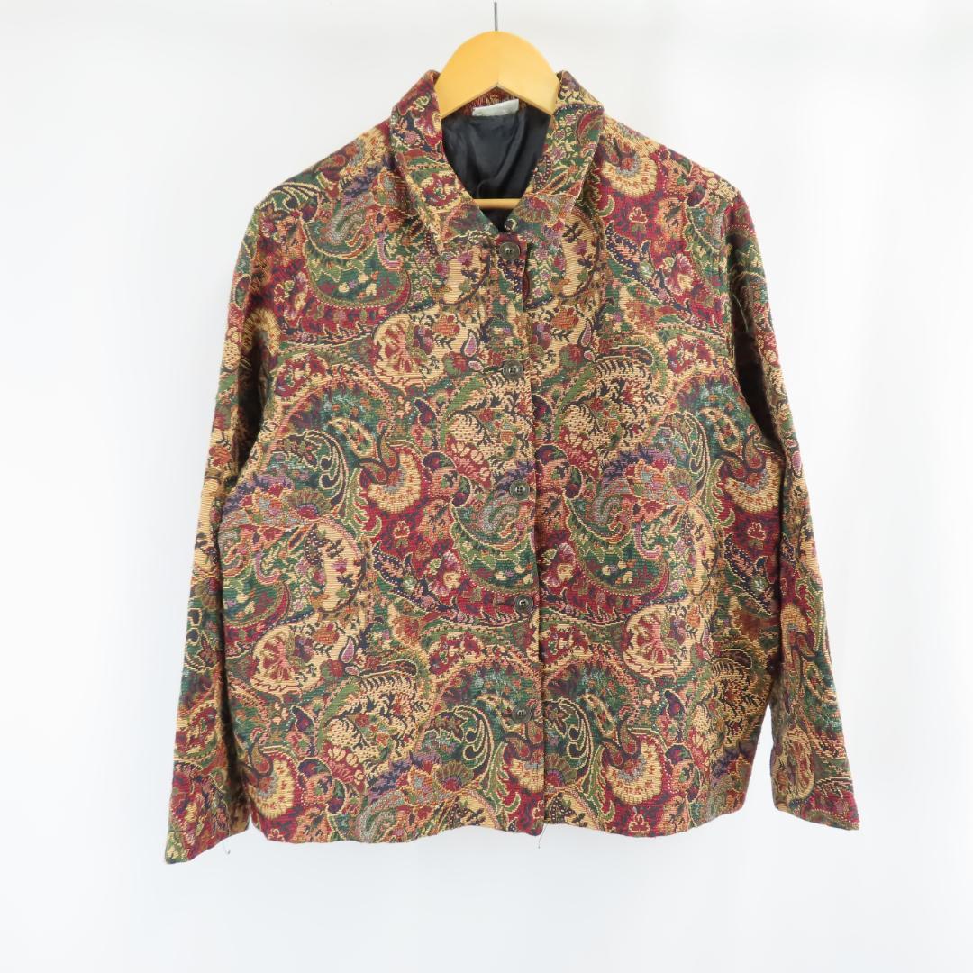 美品 VINTAGE WHITE STAG ペイズリー ゴブラン ジャケット