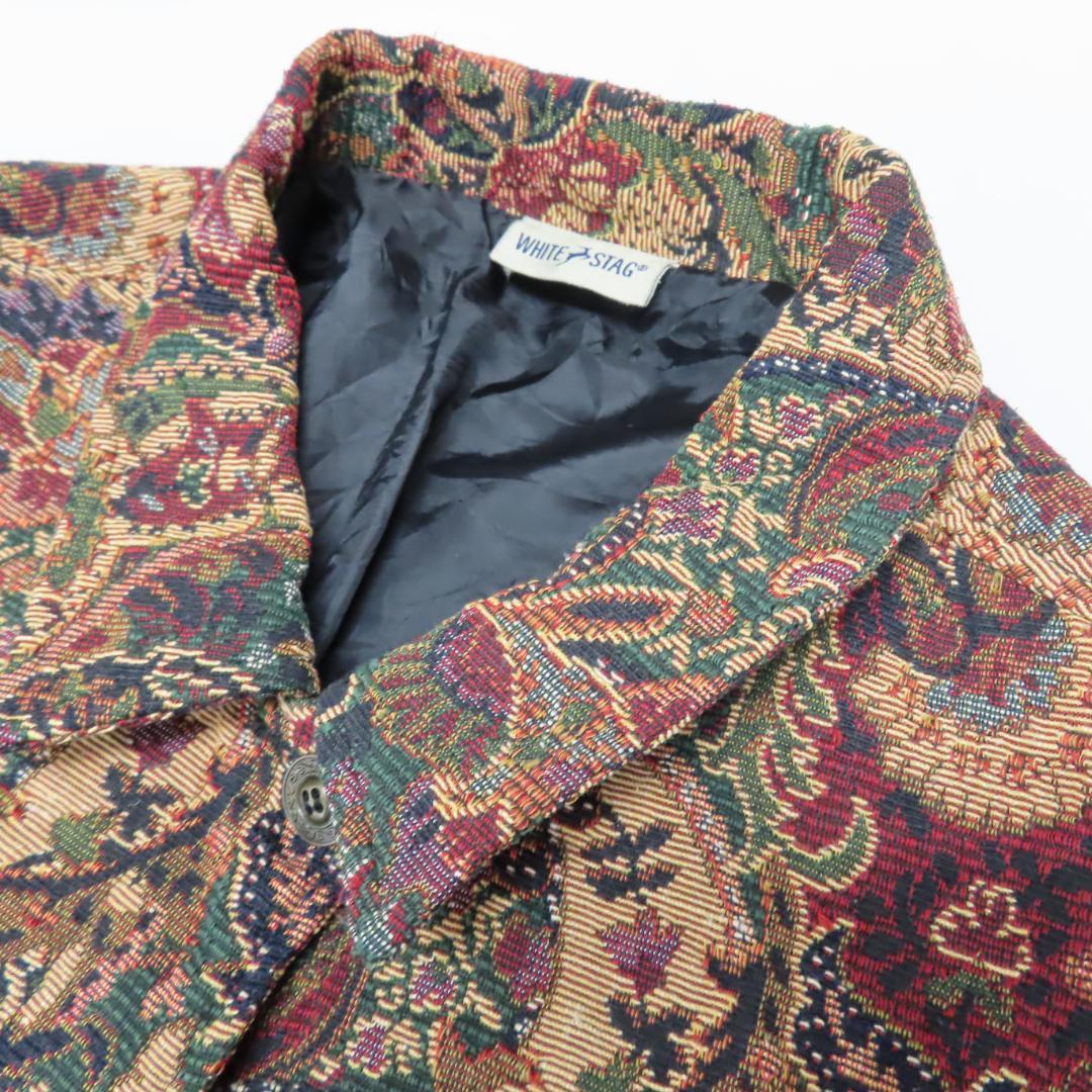 美品 VINTAGE WHITE STAG ペイズリー ゴブラン ジャケット