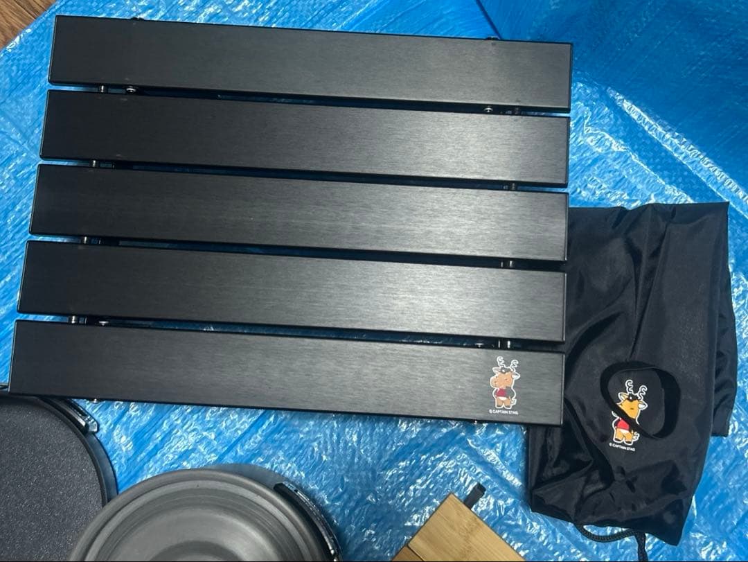 ロゴス　キャプテンスタッグ　鍋　3点　まな板　机　⭐️5点　⭐️新品　キャンプセット