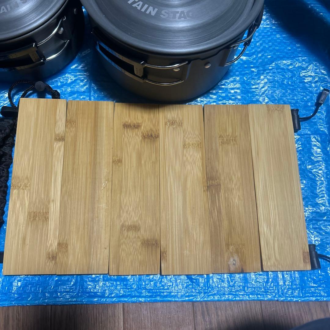 ロゴス　キャプテンスタッグ　鍋　3点　まな板　机　⭐️5点　⭐️新品　キャンプセット