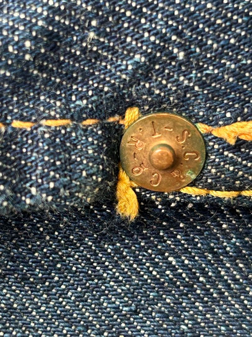 EVISU 1507 2nd セカンド 初期 革パッチ　濃紺 40 赤耳