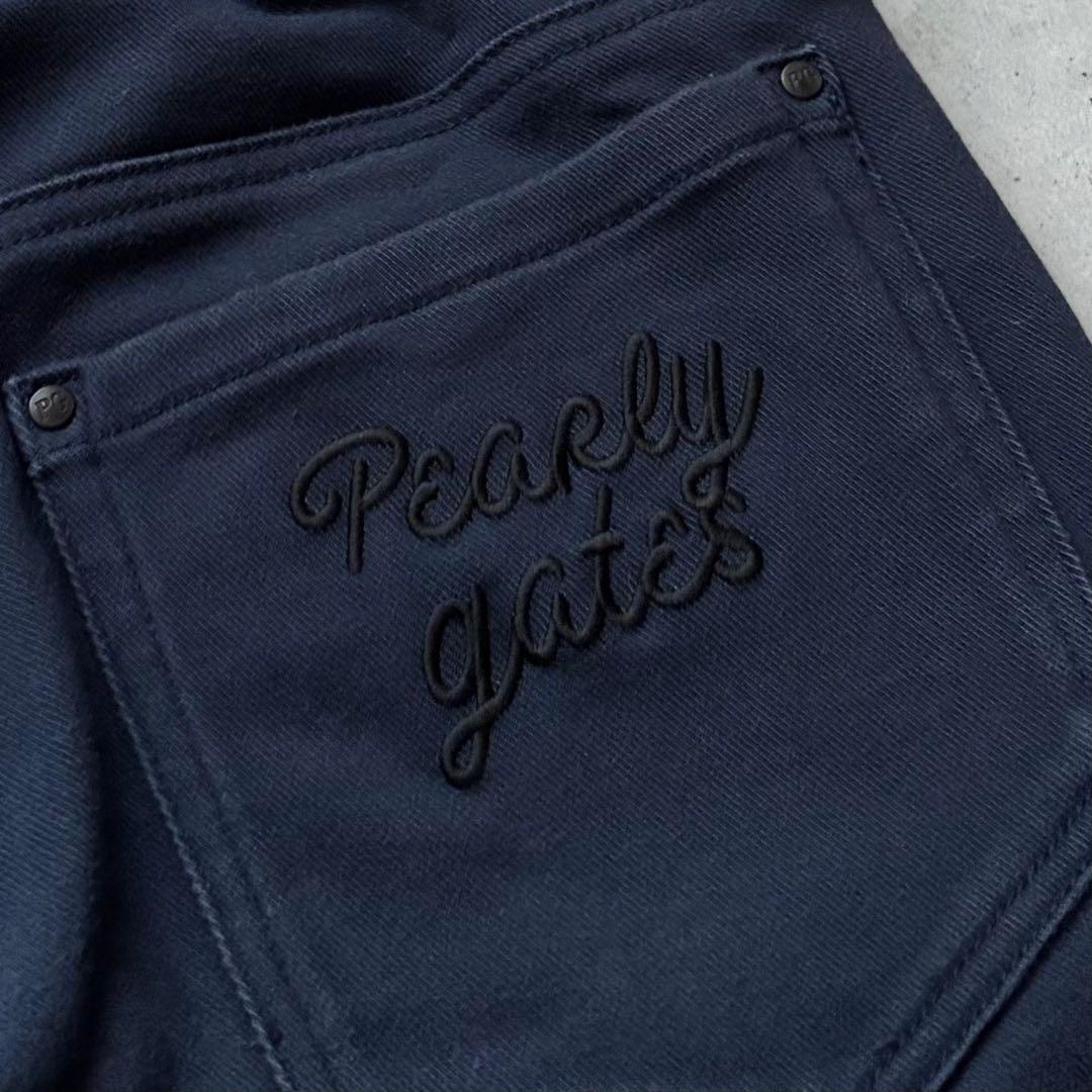 PEARLY GATES ストレッチロングパンツ 裏起毛 星条旗ワッペン 00