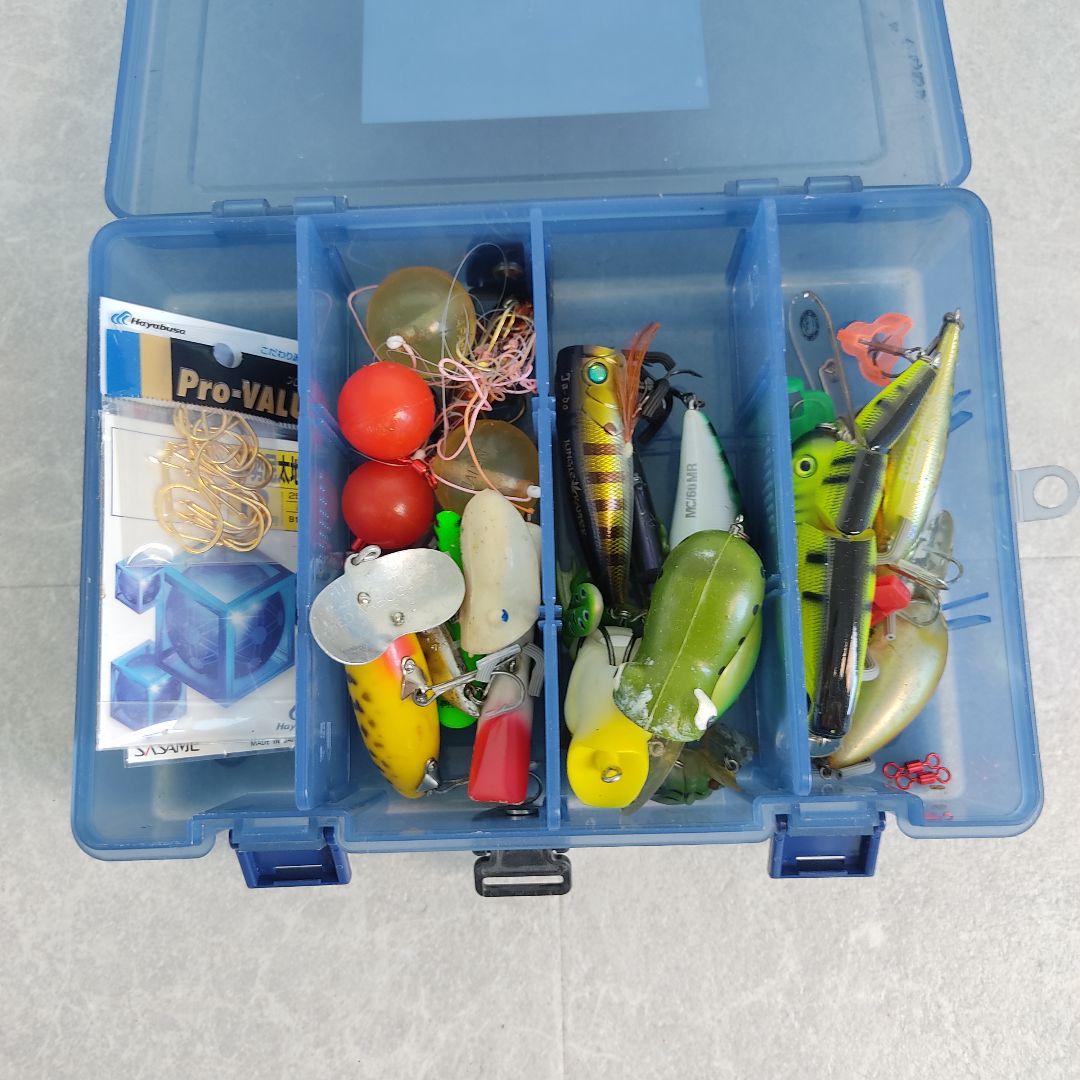 ルアー詰め合わせ収納ケース付き ハード・ ソフトルアー 浮き ささめ針