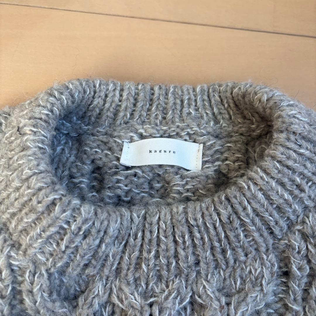 かぐれ ペルーアラン柄 オーバーサイズ ニットベスト アルパカ