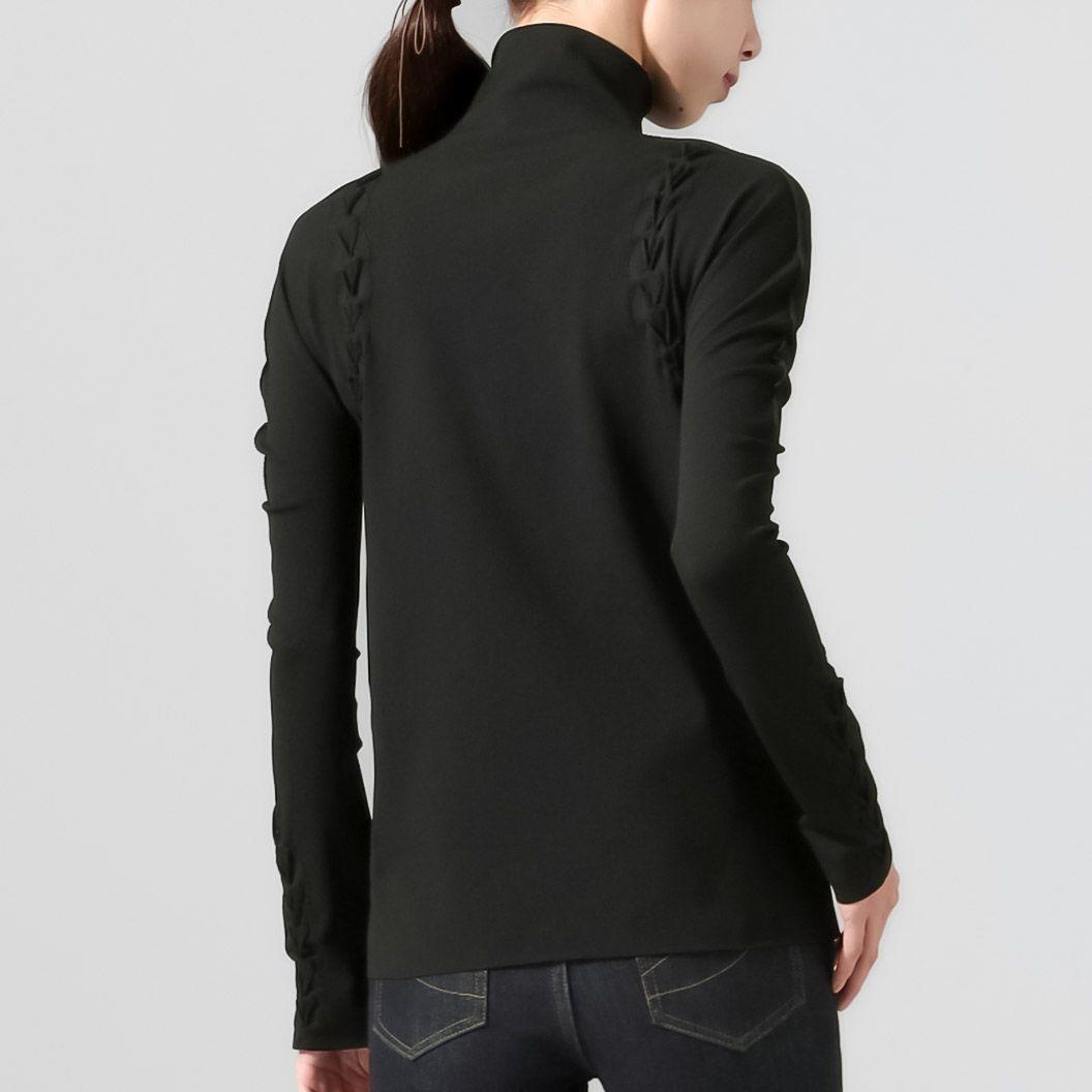 未使用 チャコット ケーブルアクセントニット 黒＊ バレエ　ヨガウェア　ダンス