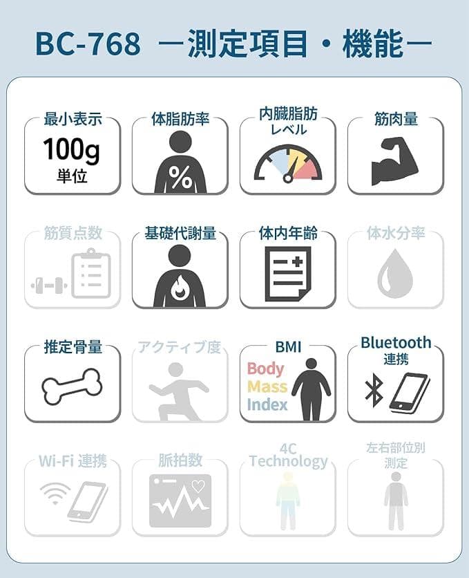 【新品】タニタ 体重計 体組成計 スマホ連動 ヘルスメーター 黒 BC768BK
