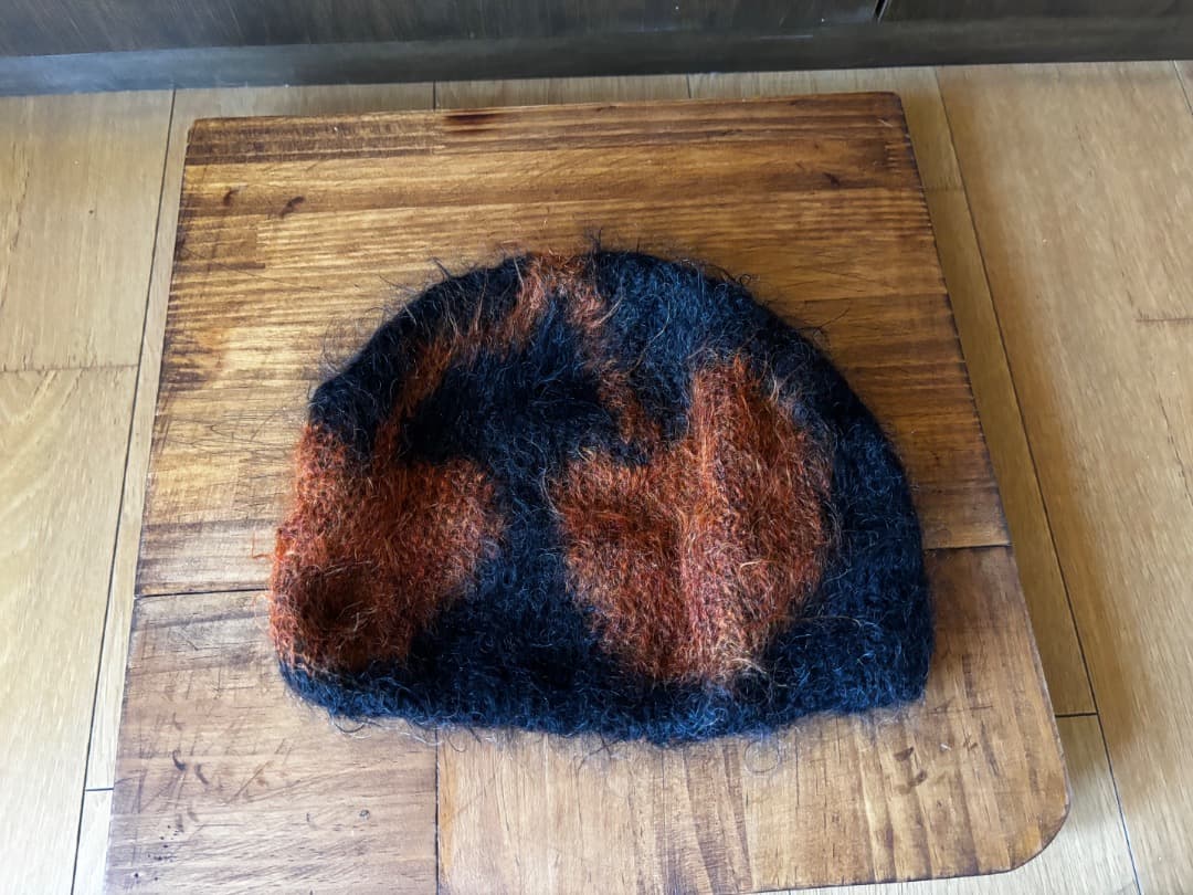 希少UNDERCOVER チェリー柄 モヘア ニット帽 アンダーカバーアーカイブ