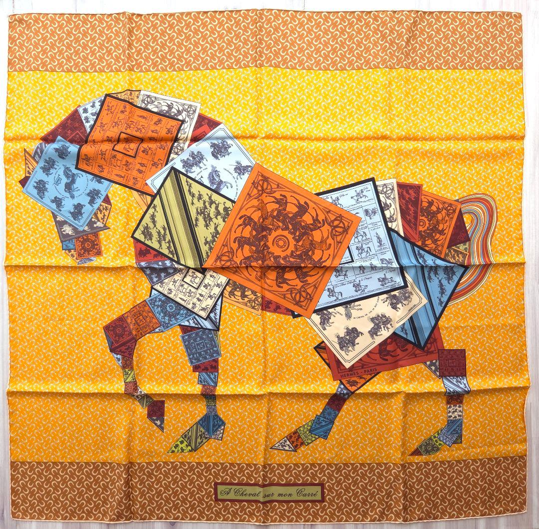 HERMES カレ90 A Cheval sur mon Carre スカーフ