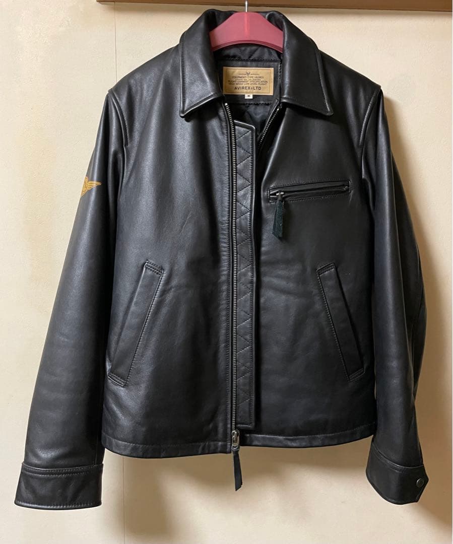 AVIREX Disney ドナルド ミッキー　レザージャケット