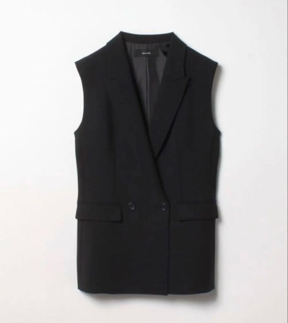 アルアバイル　ルルウィルビー ギャバダブルブレストジレ