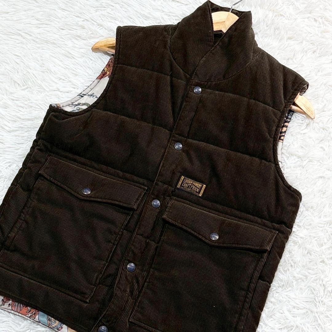 NEIGHBORHOOD　ダークブラウン コーデュロイ ベスト　S ダウン