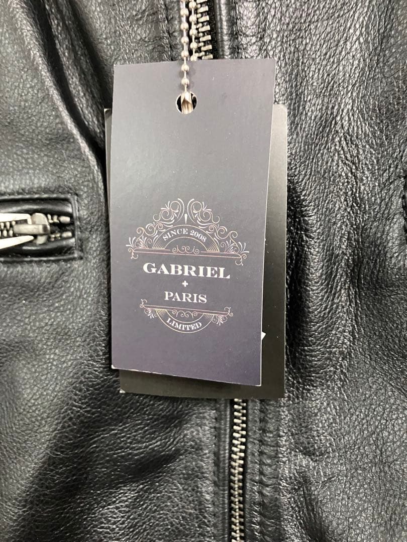 新品　ガブリエル　レザージャケット　本革　シングルライダース　大きめ