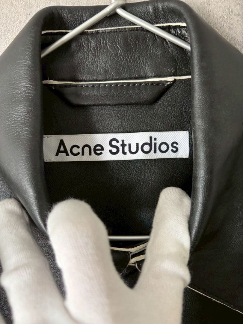 アクネストゥディオズ 　レザーシャツジャケット　長袖シャツ