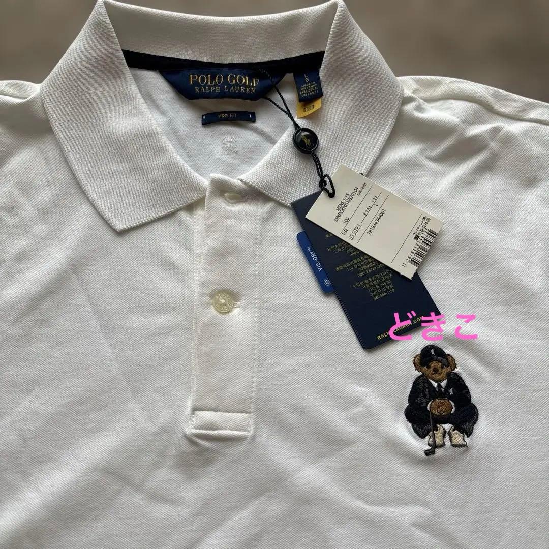 ラルフローレン ポロシャツ ストレッチ　半袖 ベア ポロゴルフ L ポロベア
