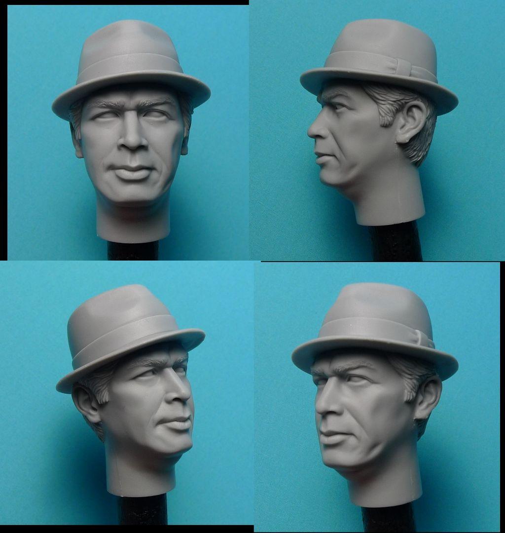 1/6カスタムヘッド 3個セット　ハードボイルド　刑事　昭和　レトロ