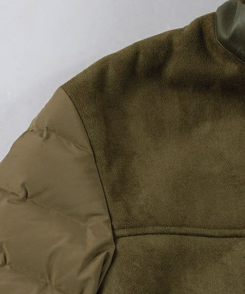 メンズビギ MEN'S BIGI ダウン ジャケット ブルゾン ムートン 紺