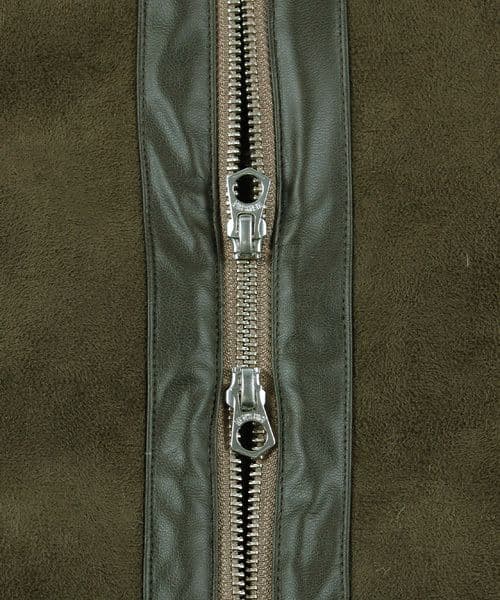 メンズビギ MEN'S BIGI ダウン ジャケット ブルゾン ムートン 紺