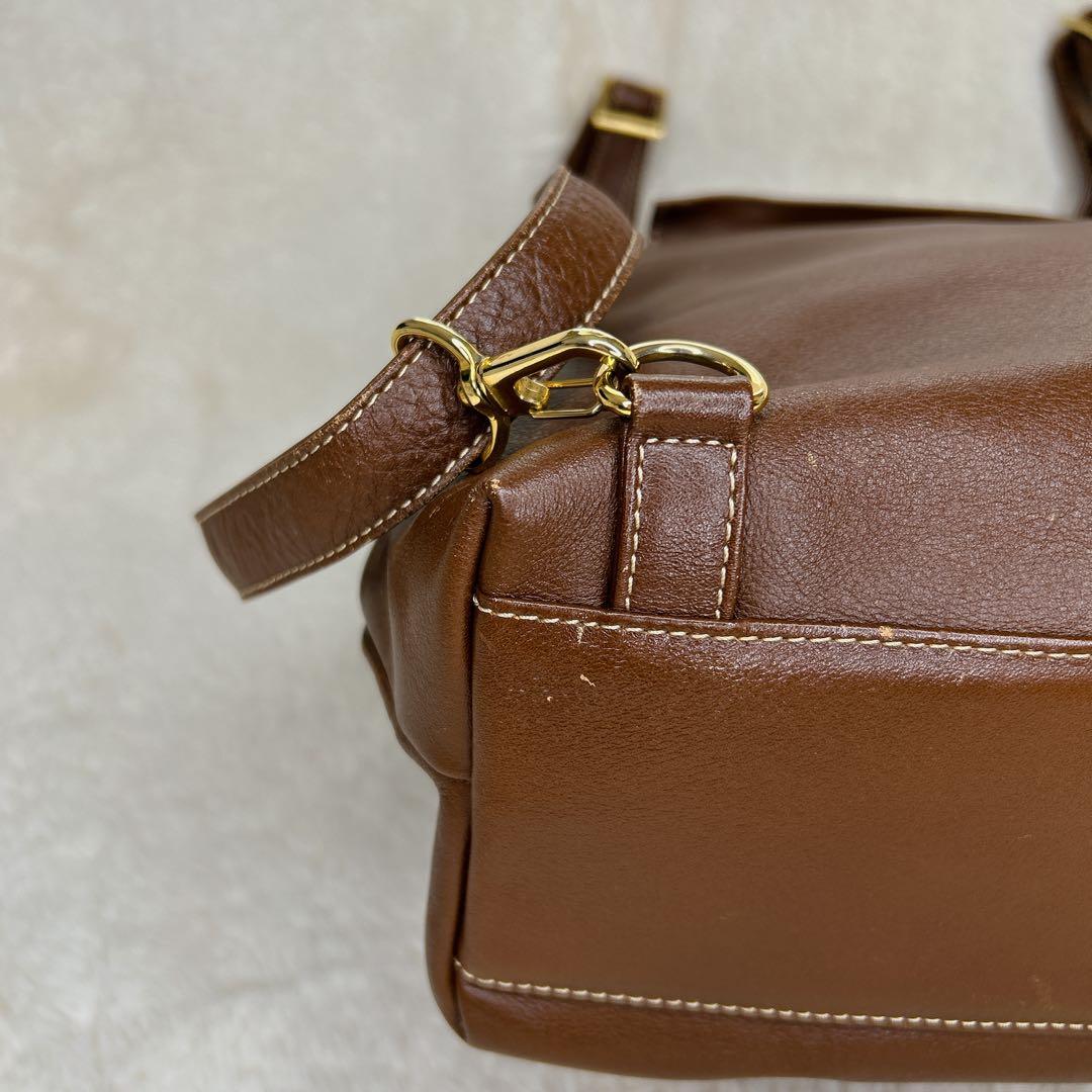 希少 Kitamura レザーバッグ ブラウン 犬 型押し