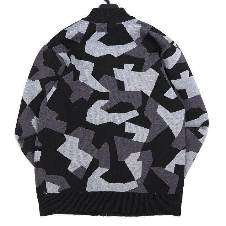 新品 フィラ ゴルフ 総柄 フルジップ ニット ブルゾン ジャケット L