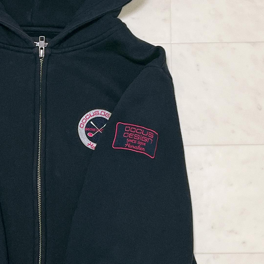 DOCUS DESIGN ジップアップ パーカー ワッペン ゴルフ