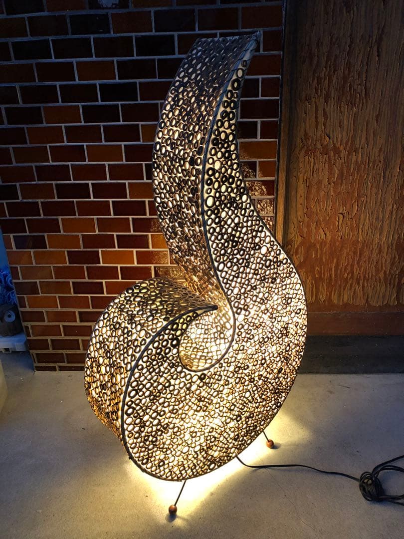 照明　竹細工　2灯式