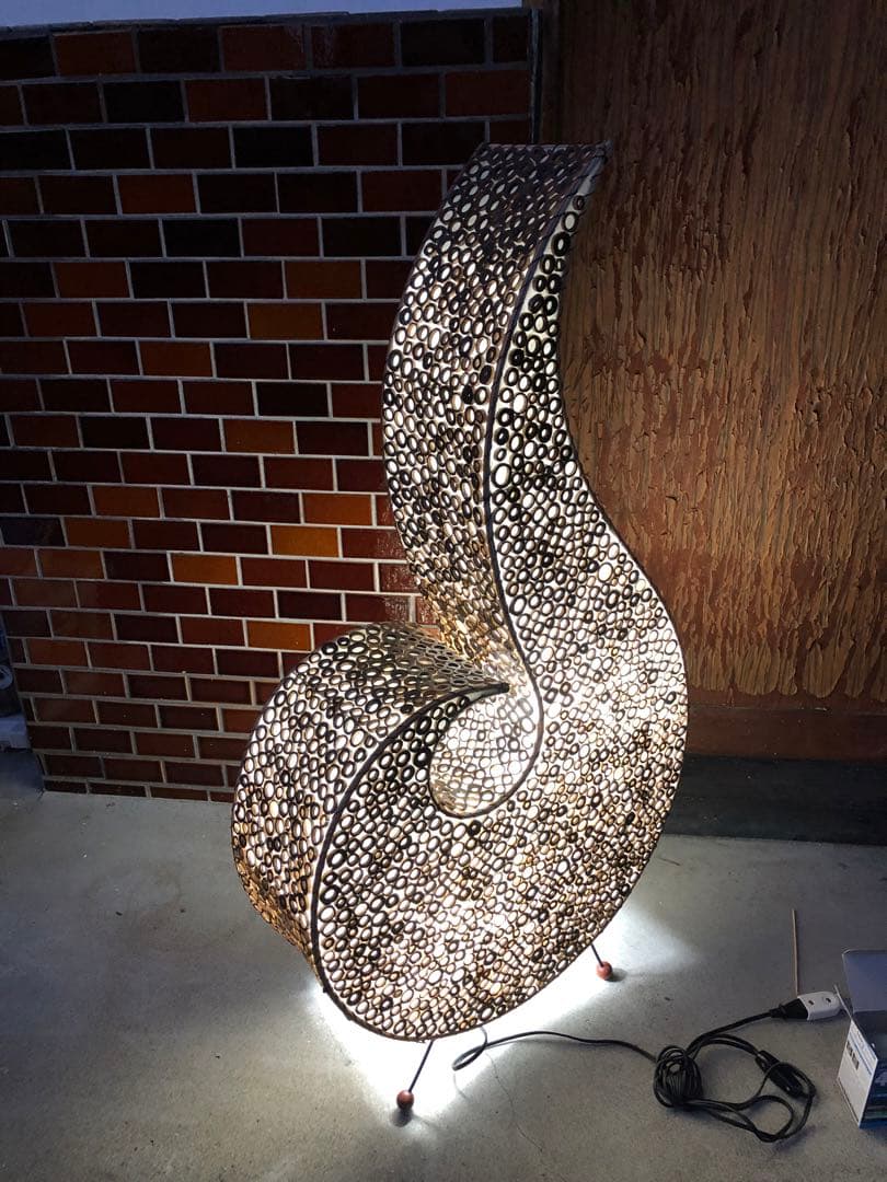 照明　竹細工　2灯式