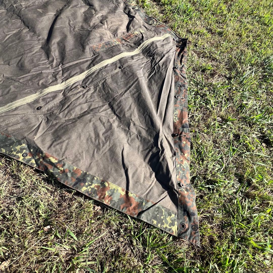 ［希少］ドイツ軍幕 パップテント ファスナー加工