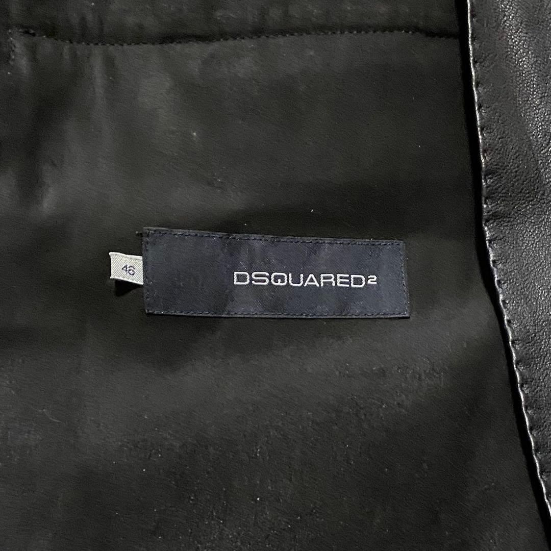 DSQUARED2 ディースクエアード 3つボタン レザー テーラージャケット