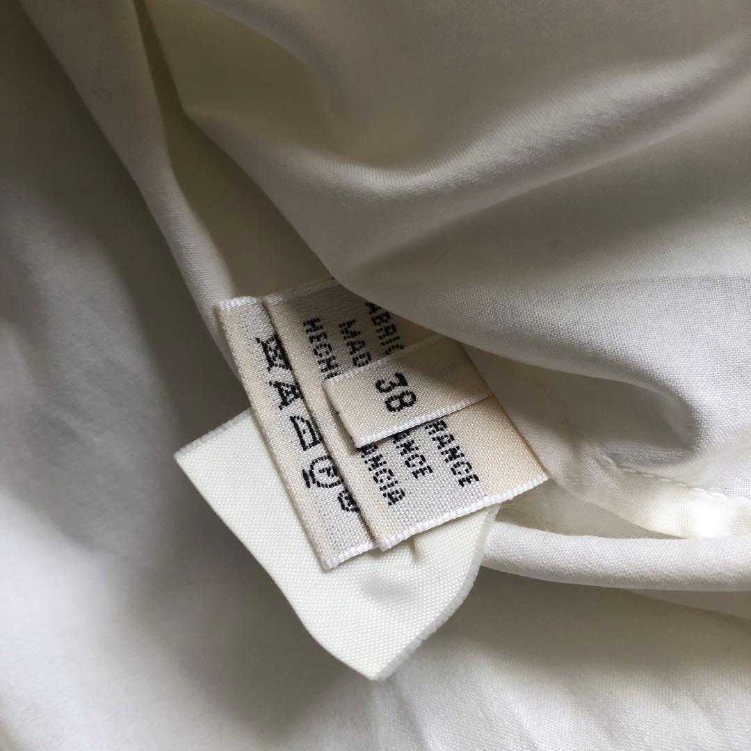 HERMES エルメス マルジェラ期 オープンカラー シャツ ホワイト