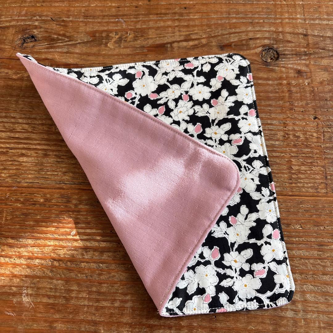 水玉の給食袋　ワッペン選べます！