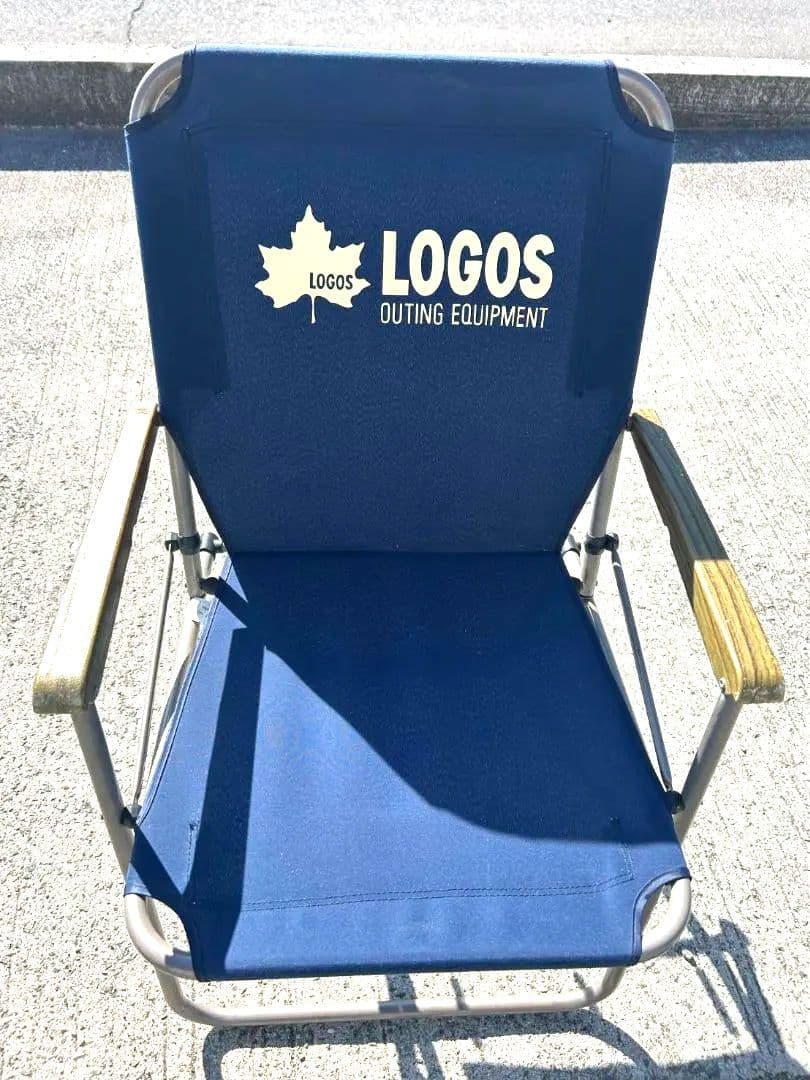 LOGOS アウトドアチェア ネイビー 2脚セット 昭和レトロ