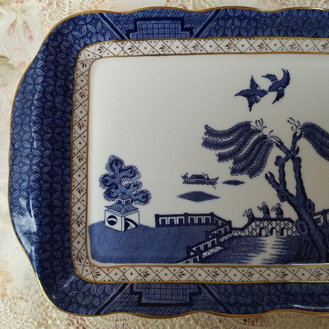 ロイヤルドルトン ブース リアルオールドウィロー サンドイッチトレイ