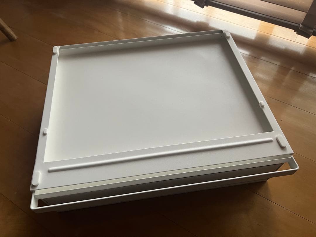 【美品】山崎実業(Yamazaki)ホワイト引き出し式収納ボックス