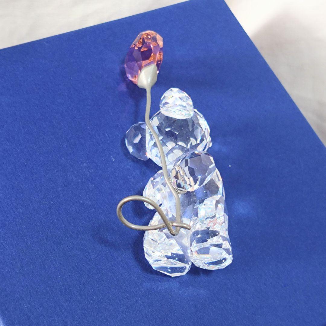 Swarovski テディベアとハートのバルーン くま