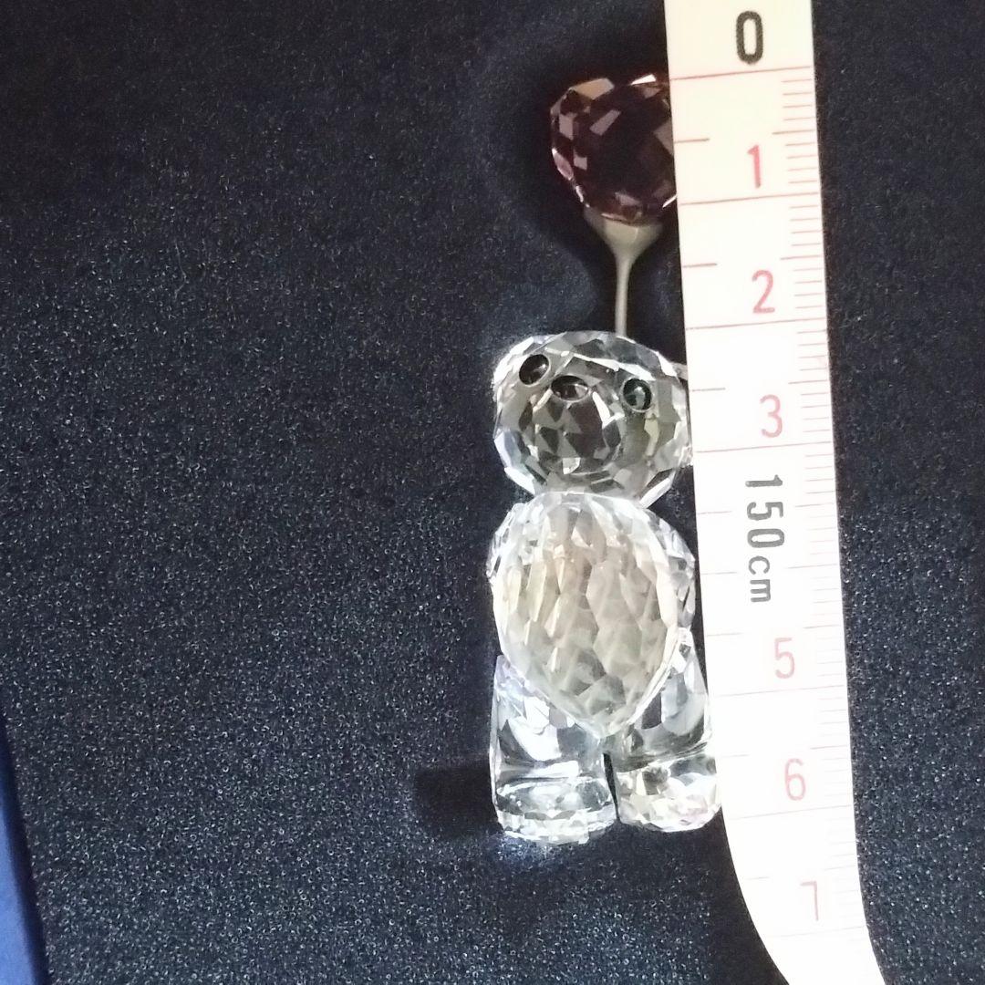 Swarovski テディベアとハートのバルーン くま