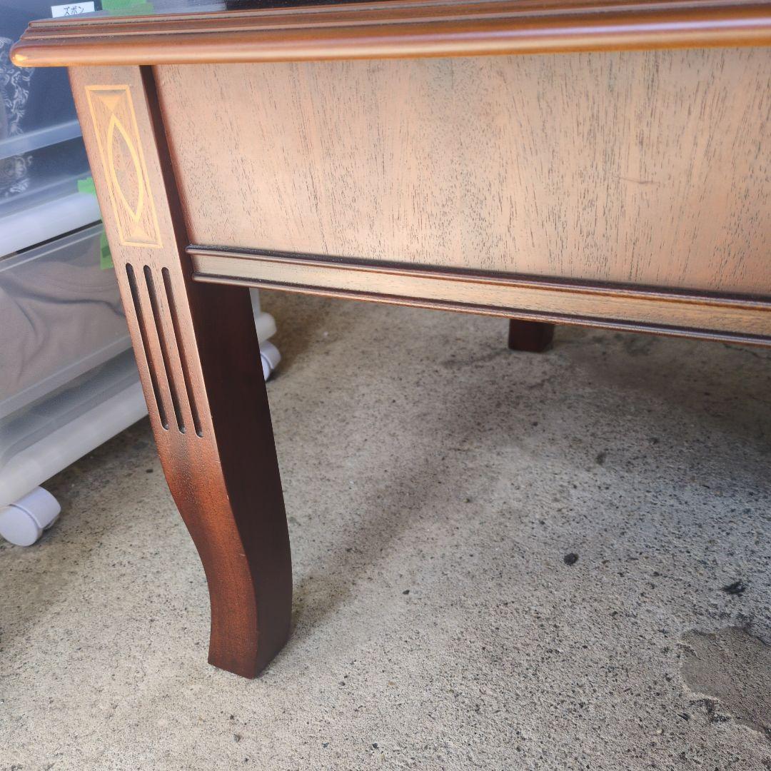 木製センターテーブル ダイヤモンドパターン