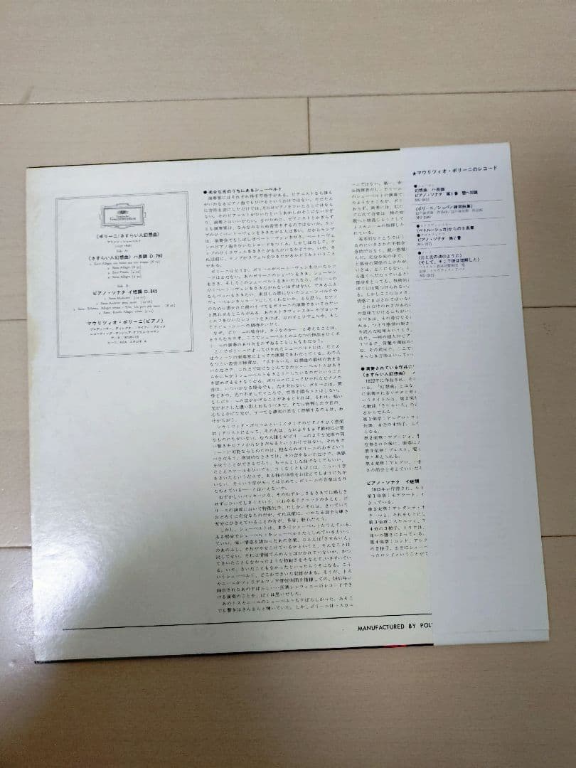 Maurizio Pollini ポリーニ　直筆サイン　シューベルトさすらい人