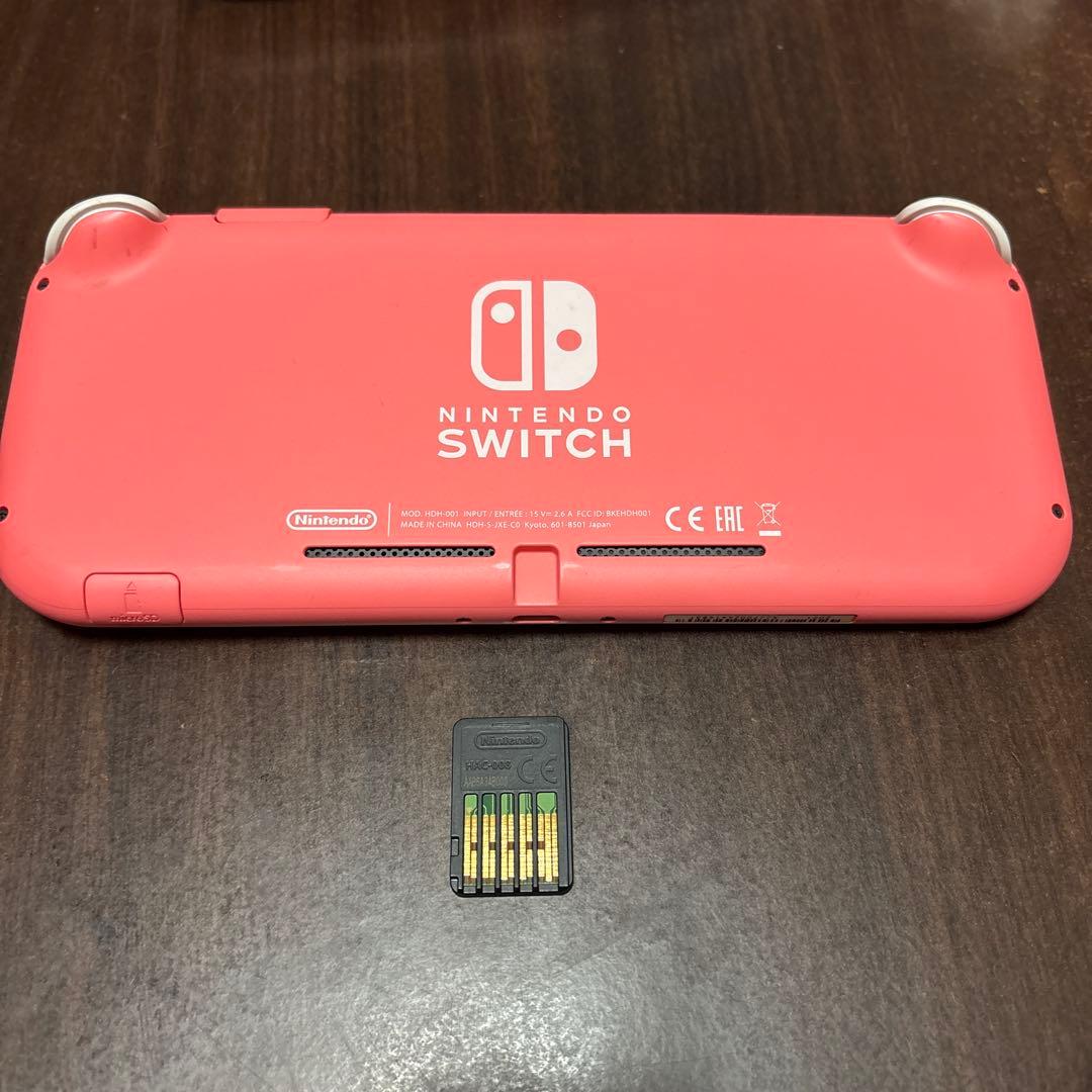 Switch Light コーラルピンク ※裏に黒い軽い汚れあり スプラ2付き