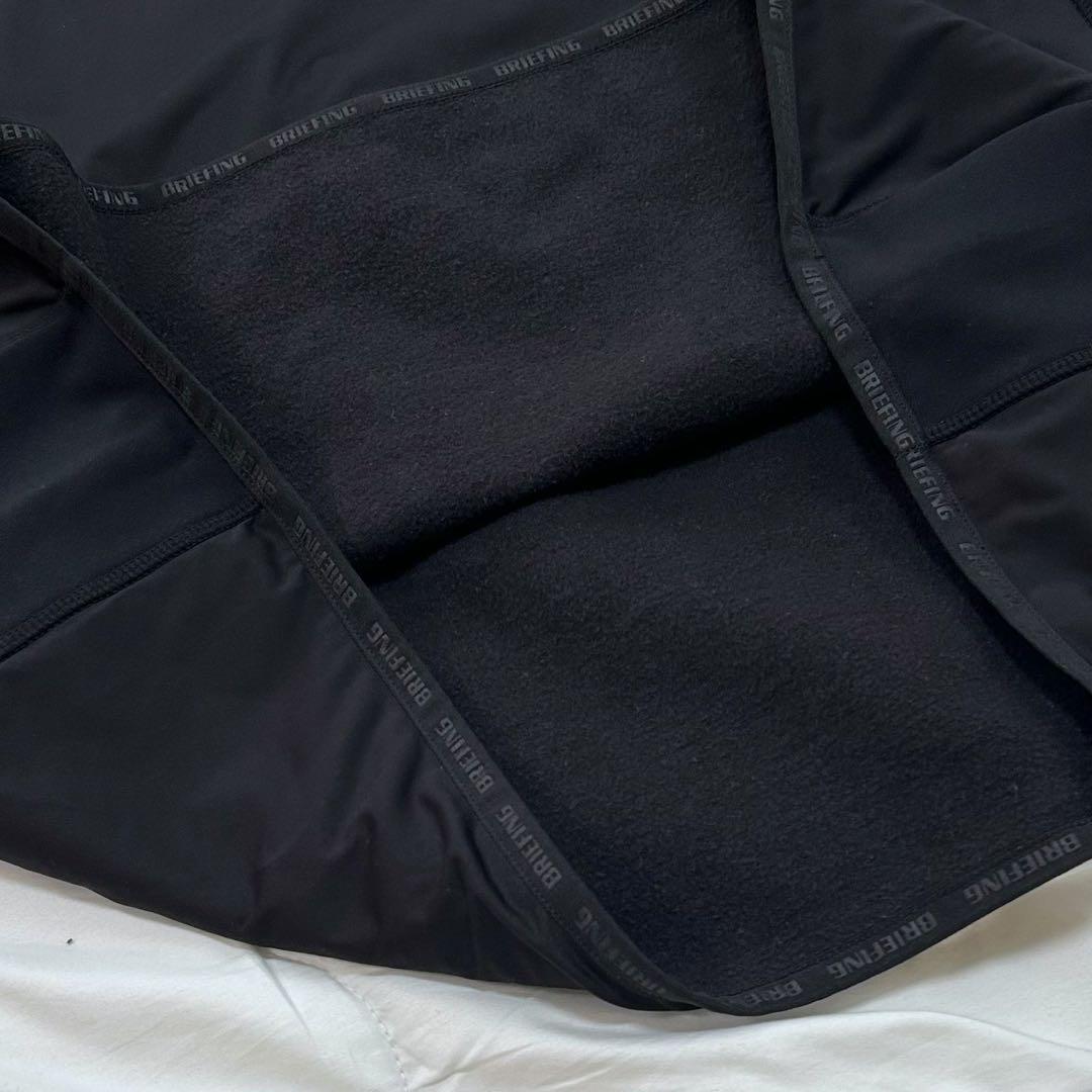 BRIEFING ブリーフィング ロゴ刺繍 ハイネック プルオーバー ブラック