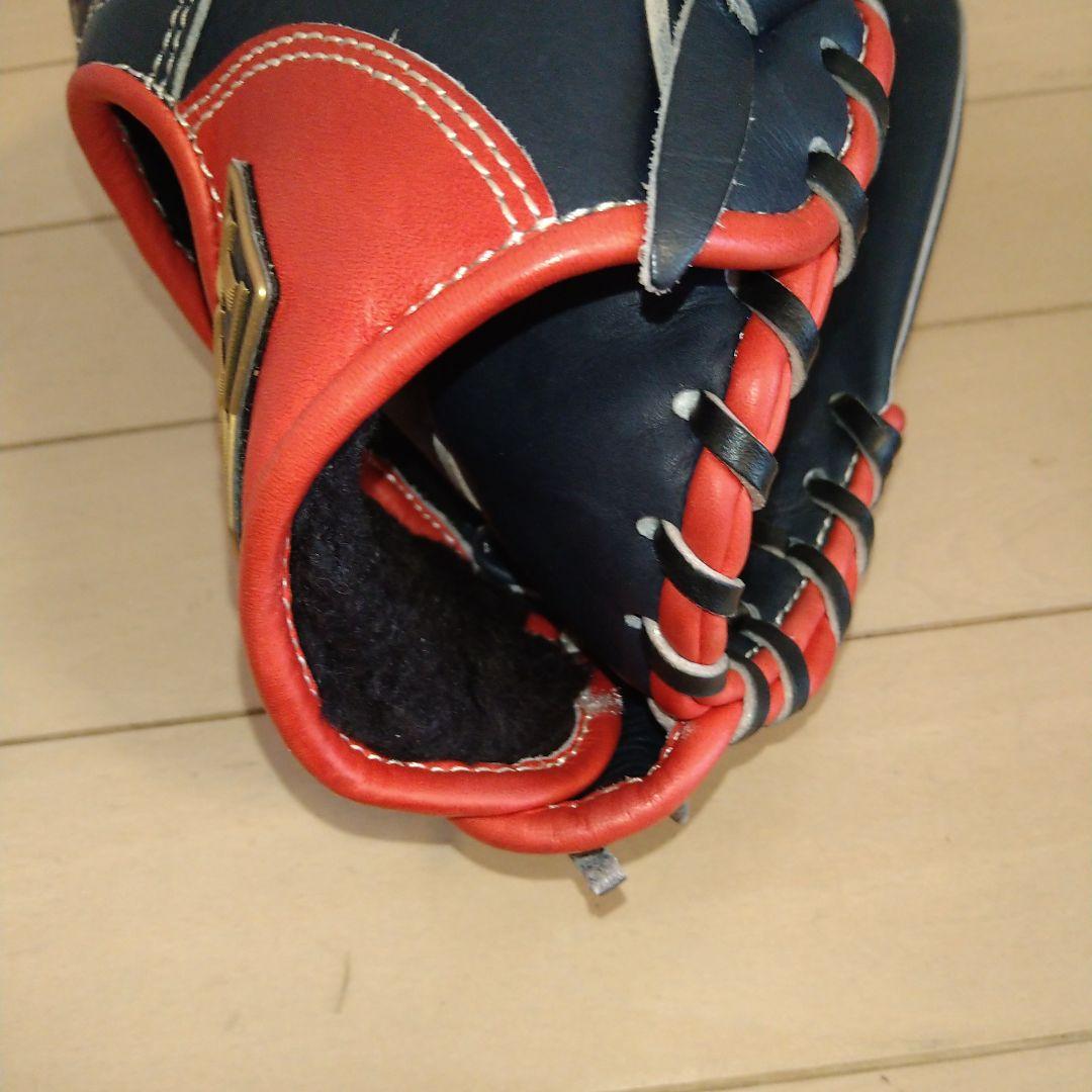 ZETT NEO STATUS 軟式グローブ ネイビー/オレンジ美品